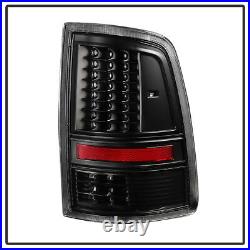 For 2009-2018 Dodge Ram 1500 10+ 2500 3500 Black Full LED Tail Lights Brake