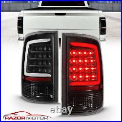 For 2009-2018 Dodge Ram 1500 2500 3500 LED Bar Black Tail Lights