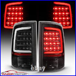 For 2009-2018 Dodge Ram 1500 2500 3500 LED Bar Black Tail Lights