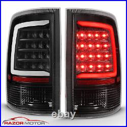 For 2009-2018 Dodge Ram 1500 2500 3500 LED Bar Black Tail Lights