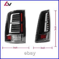 For 2009-2018 Dodge Ram 1500 Pair Sequential Tail Lights LED Signal Brake Lamps