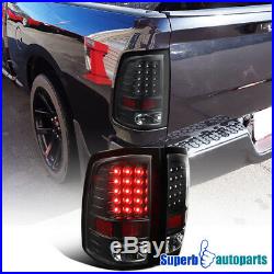 For 2009-2018 Ram 1500 2010-2018 2500 3500 Black LED Brake Lamps Tail Lights