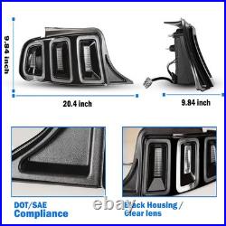 For 2010-2014 Ford Mustang Full LED with Sequential Tail Lights Black Brake Lamps