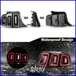 For 2010-2014 Ford Mustang Full LED with Sequential Tail Lights Black Brake Lamps