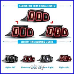 For 2010-2014 Ford Mustang Full LED with Sequential Tail Lights Black Brake Lamps For 2010-2014 Ford Mustang Full LED with Sequential Tail Lights Black Brake Lamps