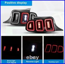 For 2010-2014 Ford Mustang Full LED with Sequential Tail Lights Black Brake Lamps