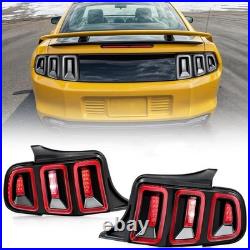 For 2010-2014 Ford Mustang Full LED with Sequential Tail Lights Black Brake Lamps