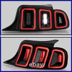 For 2010-2014 Ford Mustang Full LED with Sequential Tail Lights Black Brake Lamps