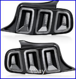 For 2010-2014 Ford Mustang Full LED with Sequential Tail Lights Black Brake Lamps