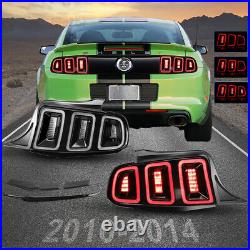 For 2010-2014 Ford Mustang LED Tail Lights Sequential Signal DRL Brake Lamps Set