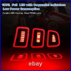 For 2010-2014 Ford Mustang LED Tail Lights Sequential Signal DRL Brake Lamps Set