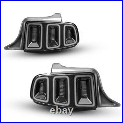 For 2010-2014 Ford Mustang LED Tail Lights Sequential Signal Smoke Lens Lamps