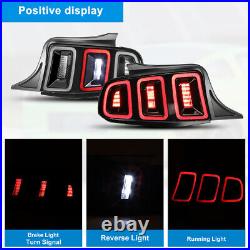 For 2010-2014 Ford Mustang LED Tail Lights Sequential Signal Smoke Lens Lamps