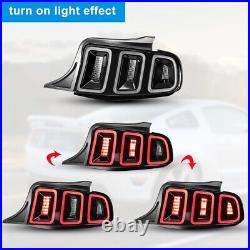 For 2010-2014 Ford Mustang LED Tail Lights Sequential Signal Smoke Lens Lamps