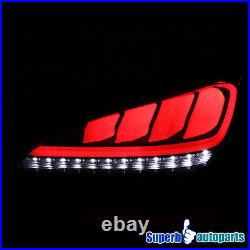 For 2010-2016 Hyundai Genesis 2Dr Coupe Black Sequential LED Tail Lights Pair