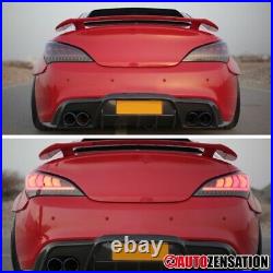 For 2010-2016 Hyundai Genesis Coupe Slick Black Sequential LED Tail Lights Lamps