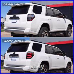 For 2010-2024 Toyota 4Runner SMOKED LED Tail Lights Rear Brake Lamps WithAnimation