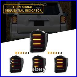 For 2010-2024 Toyota 4Runner SMOKED LED Tail Lights Rear Brake Lamps WithAnimation