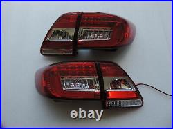 For 2011 2013 Toyota Corolla Altis Red/Clear LED Brake Signal Tail Light Pair