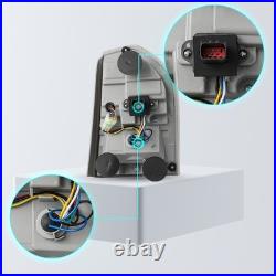 For 2011-2014 Chrysler 300 with Red Accent LED Tail Lights Black Brake Lamps LH&RH