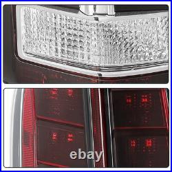 For 2011-2014 Chrysler 300 with Red Accent LED Tail Lights Black Brake Lamps LH&RH