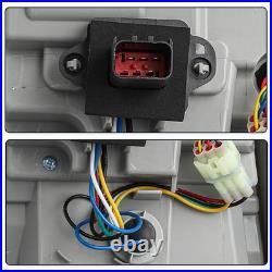 For 2011-2014 Chrysler 300 with Red Accent LED Tail Lights Black Brake Lamps LH&RH