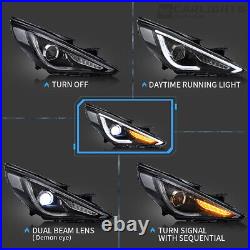 For 2011-2014 Hyundai Sonata VLAND Headlights+Tail Lights+LED Kits withSequential