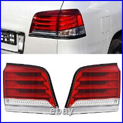 For 2012-2015 Lexus LX570 Left+Right Rear LED Tail Lights Inner Tail Lamps LH+RH