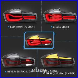For 2012-2018 BMW 3 Ser. F30 F35 F80 Clear FULL LED Tail Lights Sequential Sig