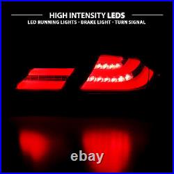 For 2013 2014 2015 Honda Civic 4DR 4 Door Sedan Black/Clear LED Tail Lights Pair