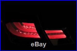 For 2013 2014 2015 Honda Civic 4DR 4 Door Sedan Black/Clear LED Tail Lights Pair