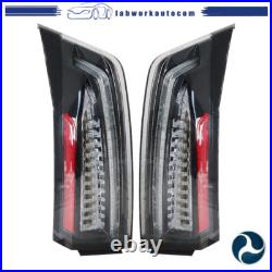 For 2013-2018 Cadillac ATS Tail Lights Assembly LED Black Rear Left+Right Side