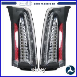 For 2013-2018 Cadillac ATS Tail Lights Assembly LED Black Rear Left+Right Side