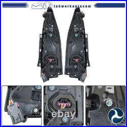For 2013-2018 Cadillac ATS Tail Lights Assembly LED Black Rear Left+Right Side