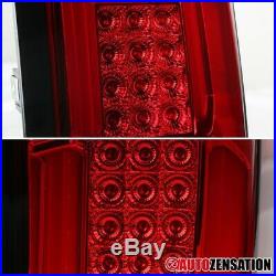 For 2014-2017 Chevy Silverado 1500 Red/Clear LED Tail Brake Lights with DRL Bar