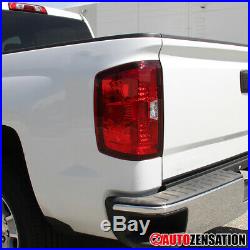 For 2014-2017 Chevy Silverado 1500 Red/Clear LED Tail Brake Lights with DRL Bar