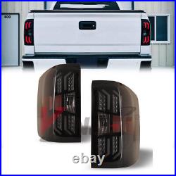For 2014-2018 Chevy Silverado 1500 2500HD 3500HD LED Tail Lights Smoke Lamps