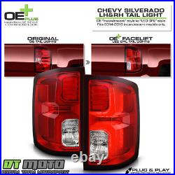 For 2014-2018 Chevy silverado 1500 Incandescent Upgrade LED Tail Lights Lamps