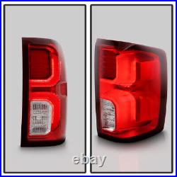 For 2014-2018 Chevy silverado 1500 Incandescent Upgrade LED Tail Lights Lamps