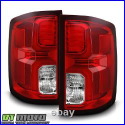 For 2014-2018 Chevy silverado 1500 Incandescent Upgrade LED Tail Lights Lamps