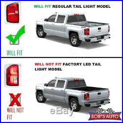 For 2014-2018 Silverado 3D Bow Tube Red Smoke Tinted LED Tail Lights LH+RH