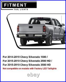 For 2014-2019 Chevy Silverado 1500 2500 3500 HD LED Tail Lights Rear Brake Lamps