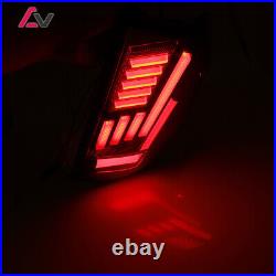 For 2014-2021 Toyota Tundra Black Smoke Red LED Tube Tail Lights Rear Brake Lamp