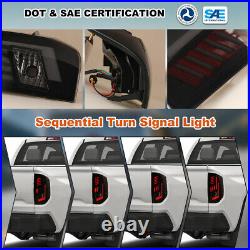 For 2014-2021 Toyota Tundra LED Sequential Tail Lights Lamps Black Smoke Lens