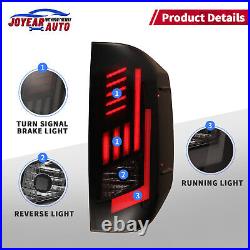 For 2014-2021 Toyota Tundra LED Tail Lights Sequential Turn Signals Smoked Lamps