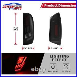 For 2014-2021 Toyota Tundra LED Tail Lights Sequential Turn Signals Smoked Lamps