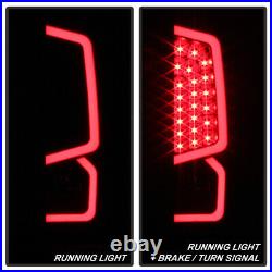 For 2014-2021 Toyota Tundra LED Tube Tail Lights Brake Lamps Black Left+Right