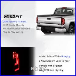 For 2014-2021 Toyota Tundra Red Black LED Tail Lights Pair Brake Signal Lamps