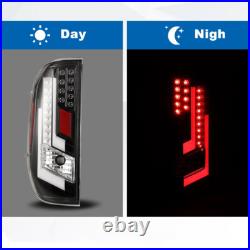 For 2014-2021 Toyota Tundra Red Black LED Tail Lights Pair Brake Signal Lamps