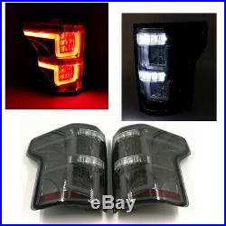 For 2015 2016 2017 Ford F150 LED Tail Lights Lamps Smoked Lens WithO Blind Spot